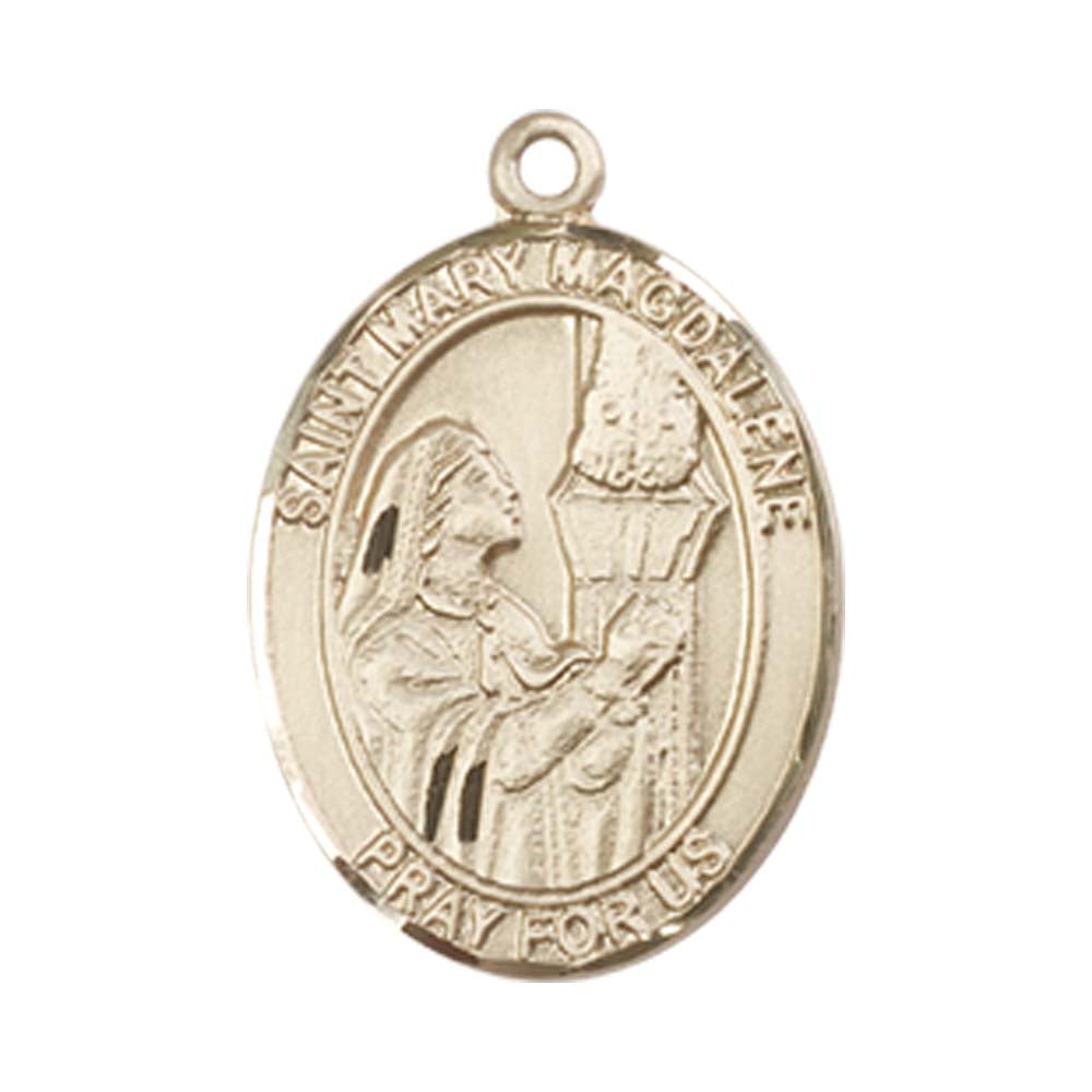 14kt Gold St. Mary Magdalene Medal - Medium – Crosses & Medals