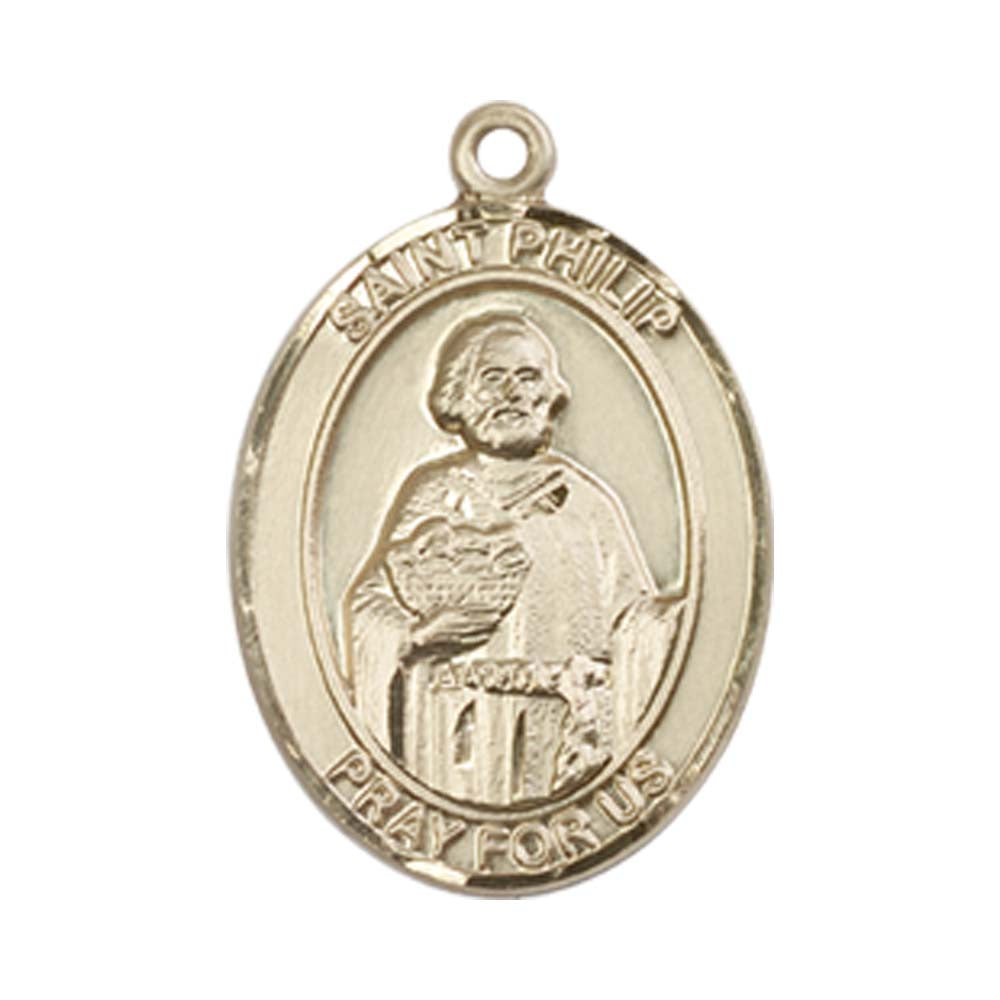 14kt Gold St. Philip the Apostle Medal - Medium – Crosses & Medals