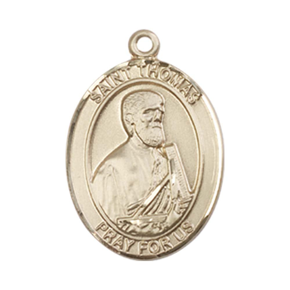14kt Gold St. Thomas the Apostle Medal - Medium – Crosses & Medals