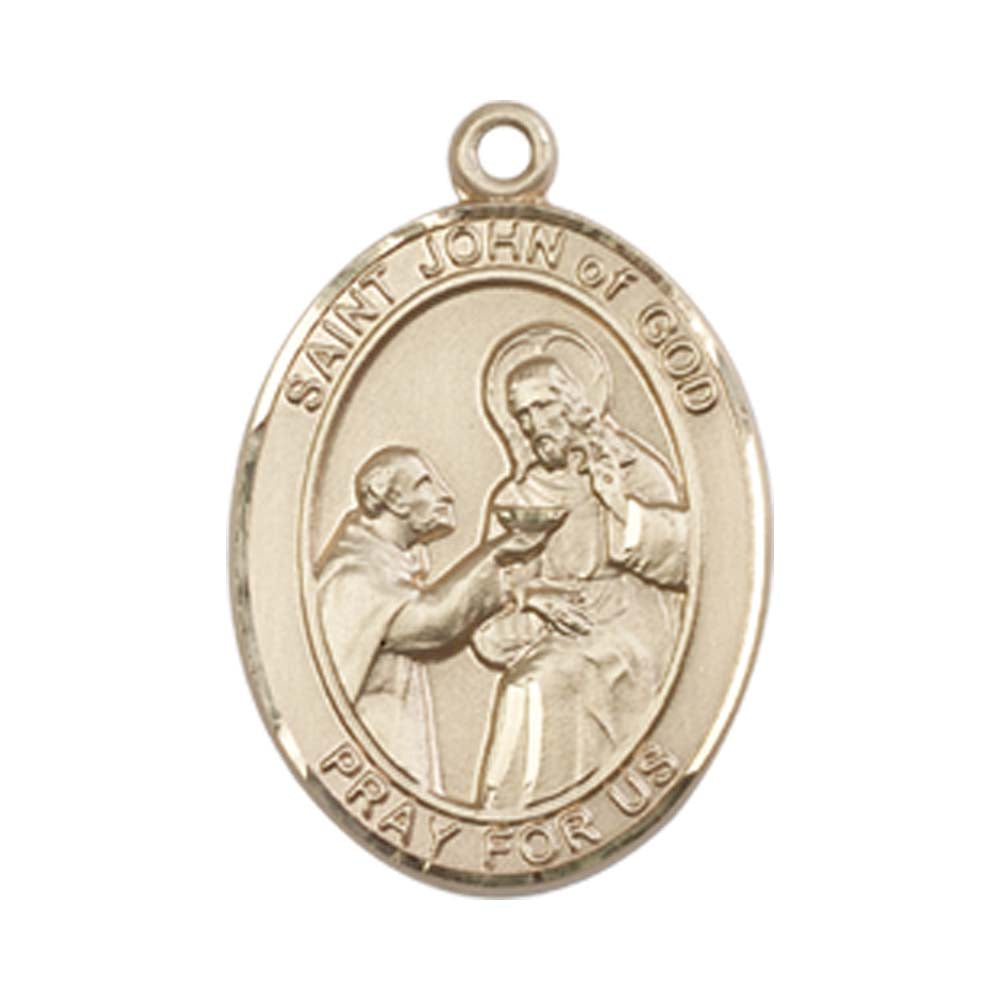 14kt Gold St. John of God Medal - Medium – Crosses & Medals