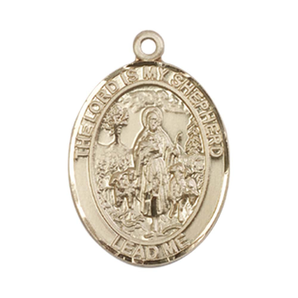 14kt Gold Lord Is My Shepherd Medal - Medium – Crosses & Medals