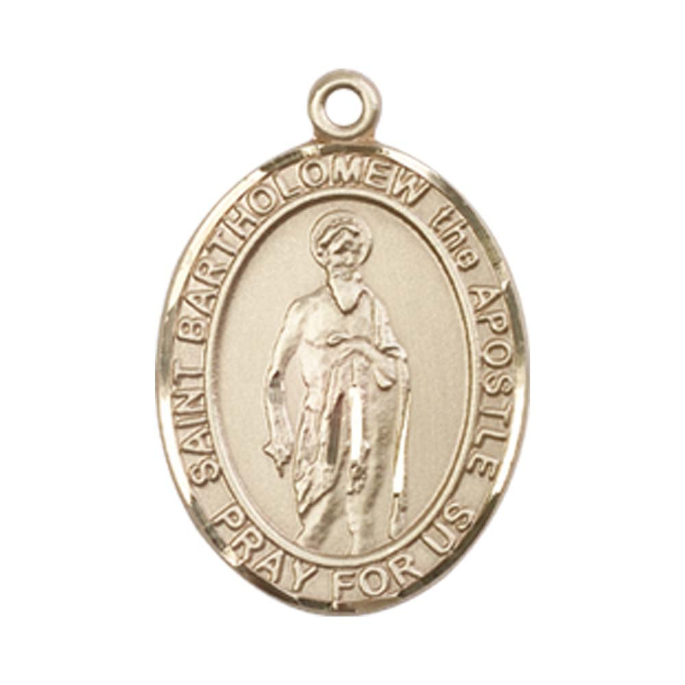 14kt Gold St. Bartholomew the Apostle Medal - Medium – Crosses & Medals