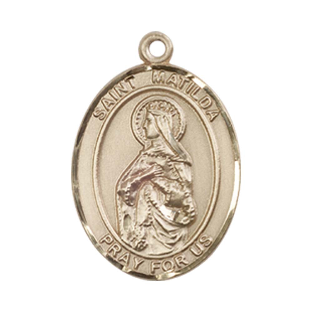 14kt Gold St. Matilda Medal - Medium – Crosses & Medals
