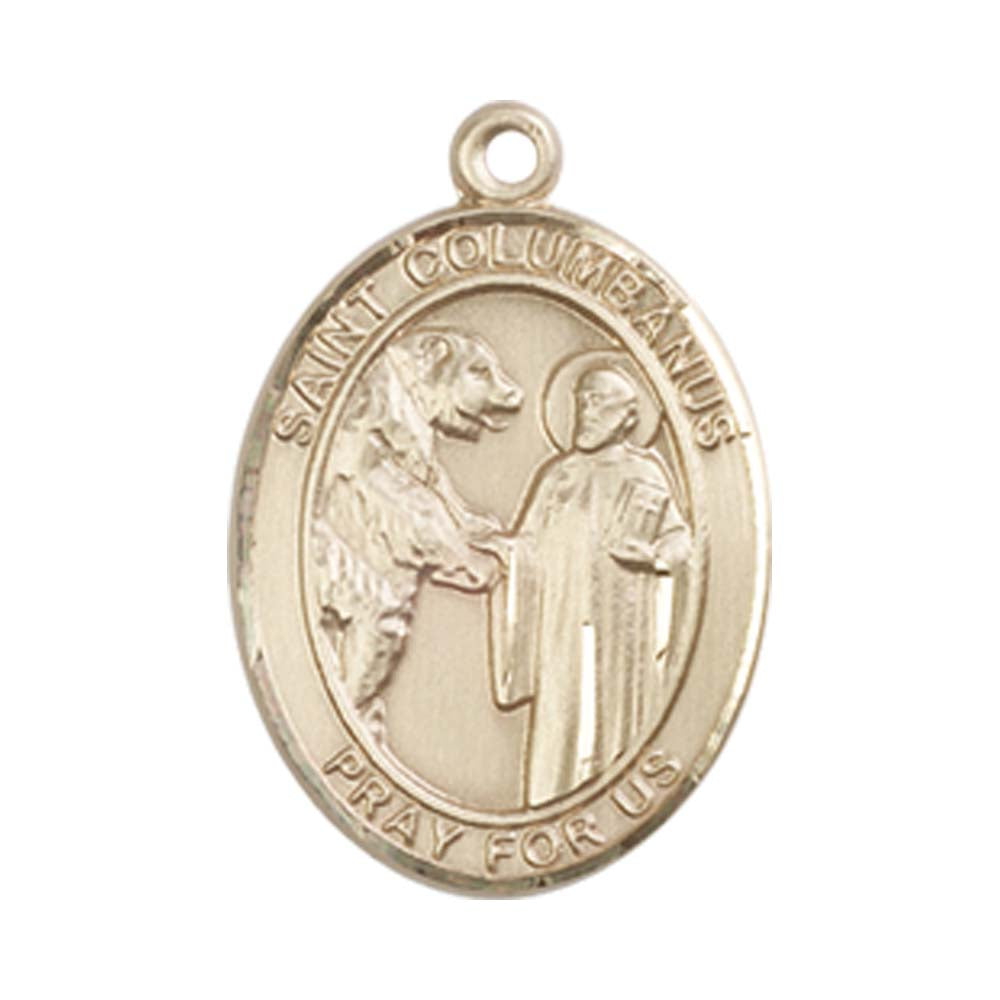 14kt Gold St. Columbanus Medal - Medium