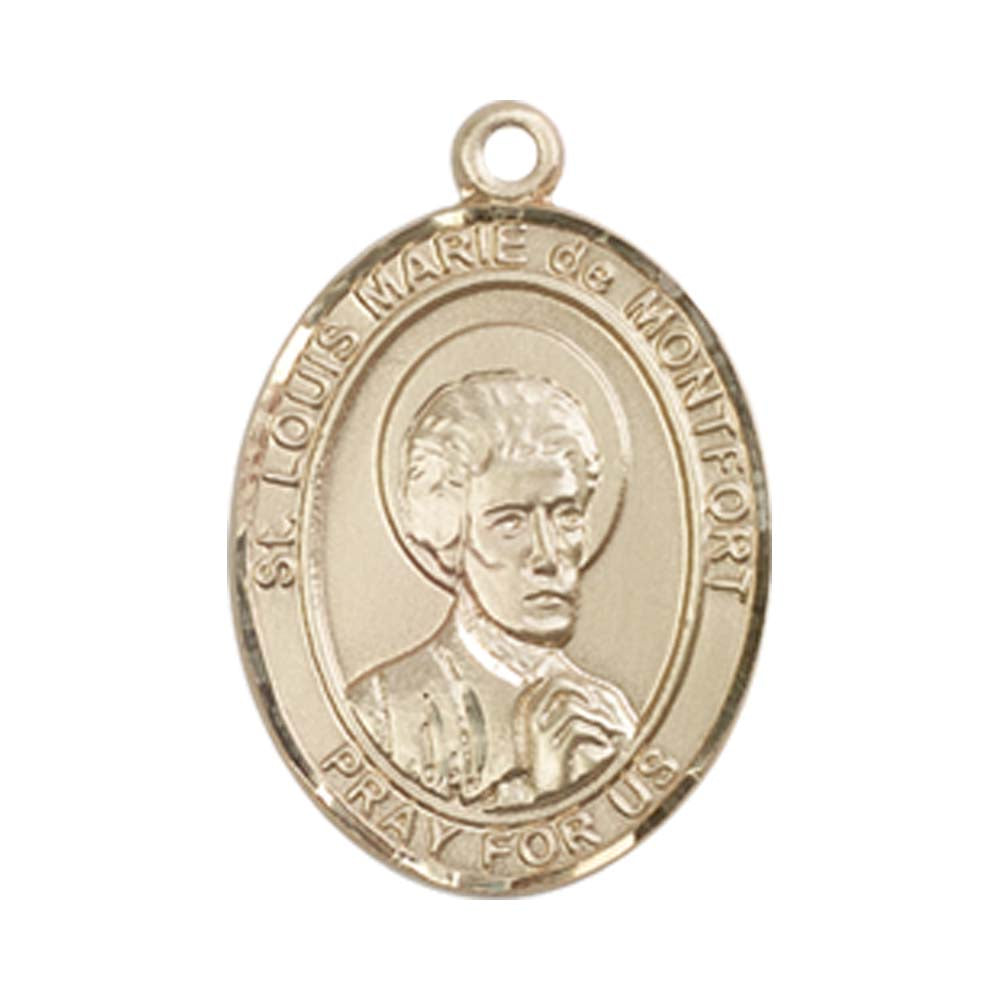 14kt Gold St. Louis Marie De Montfort Medal - Medium