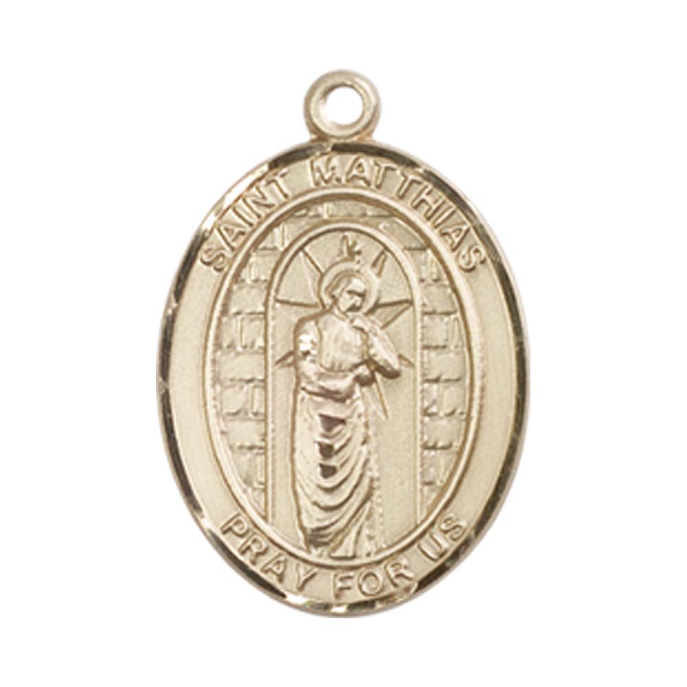 14kt Gold St. Matthias the Apostle Medal - Medium