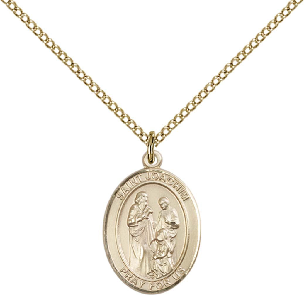 14kt Gold Filled St. Joachim Pendant with 18 inch Gold Filled Light Curb Chain