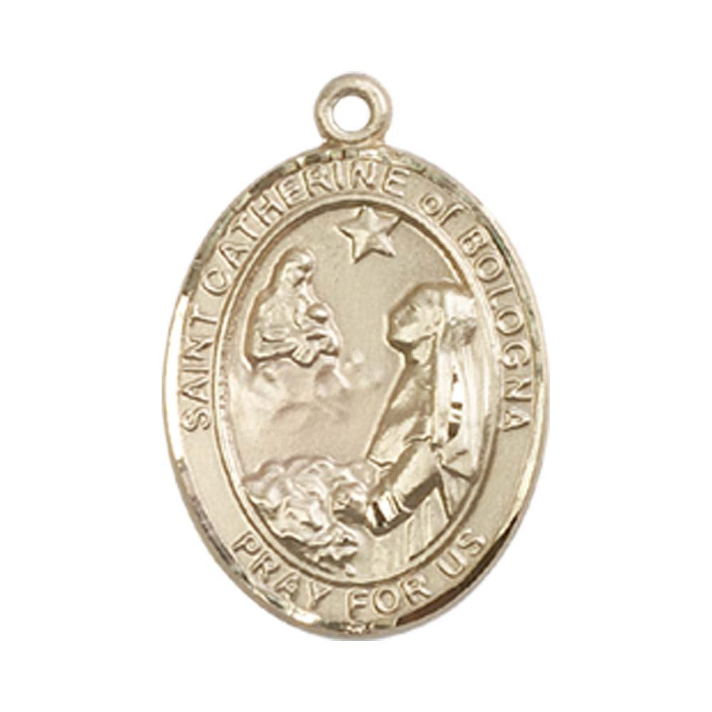 14kt Gold St. Catherine of Bologna Medal - Medium