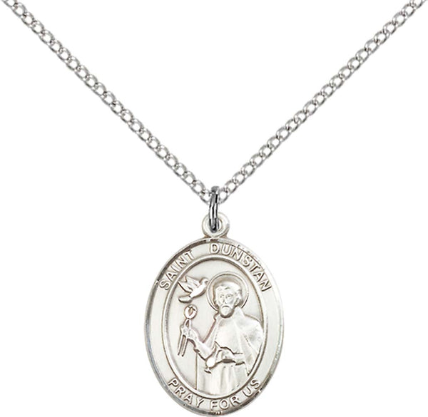 Sterling Silver St. Dunstan Pendant with 18 inch Sterling Silver Light ...