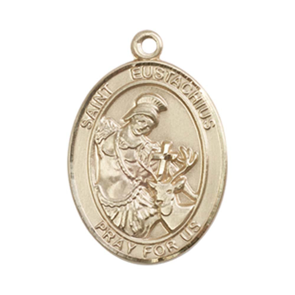 14kt Gold St. Eustachius Medal - Medium