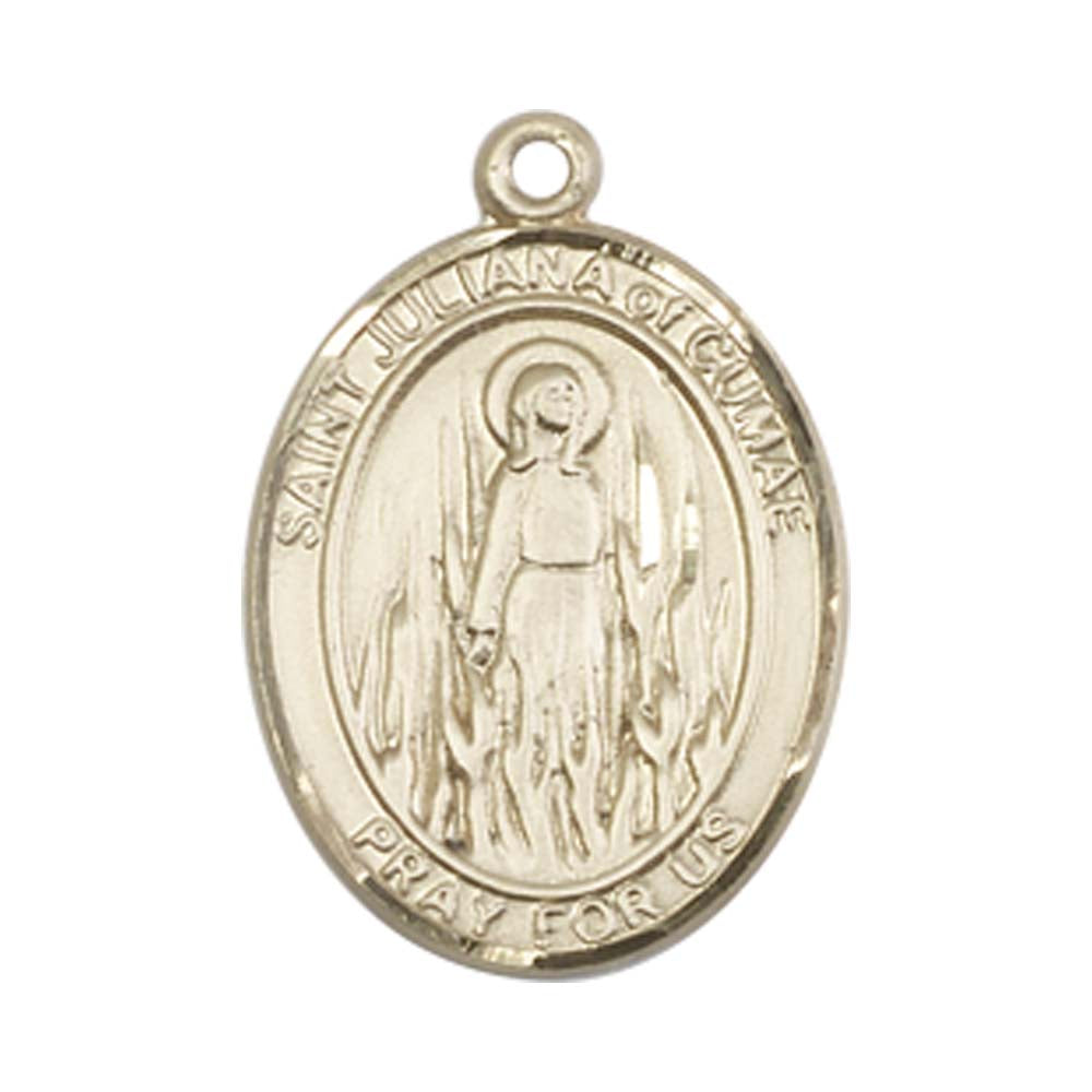 14kt Gold St. Juliana Medal - Medium