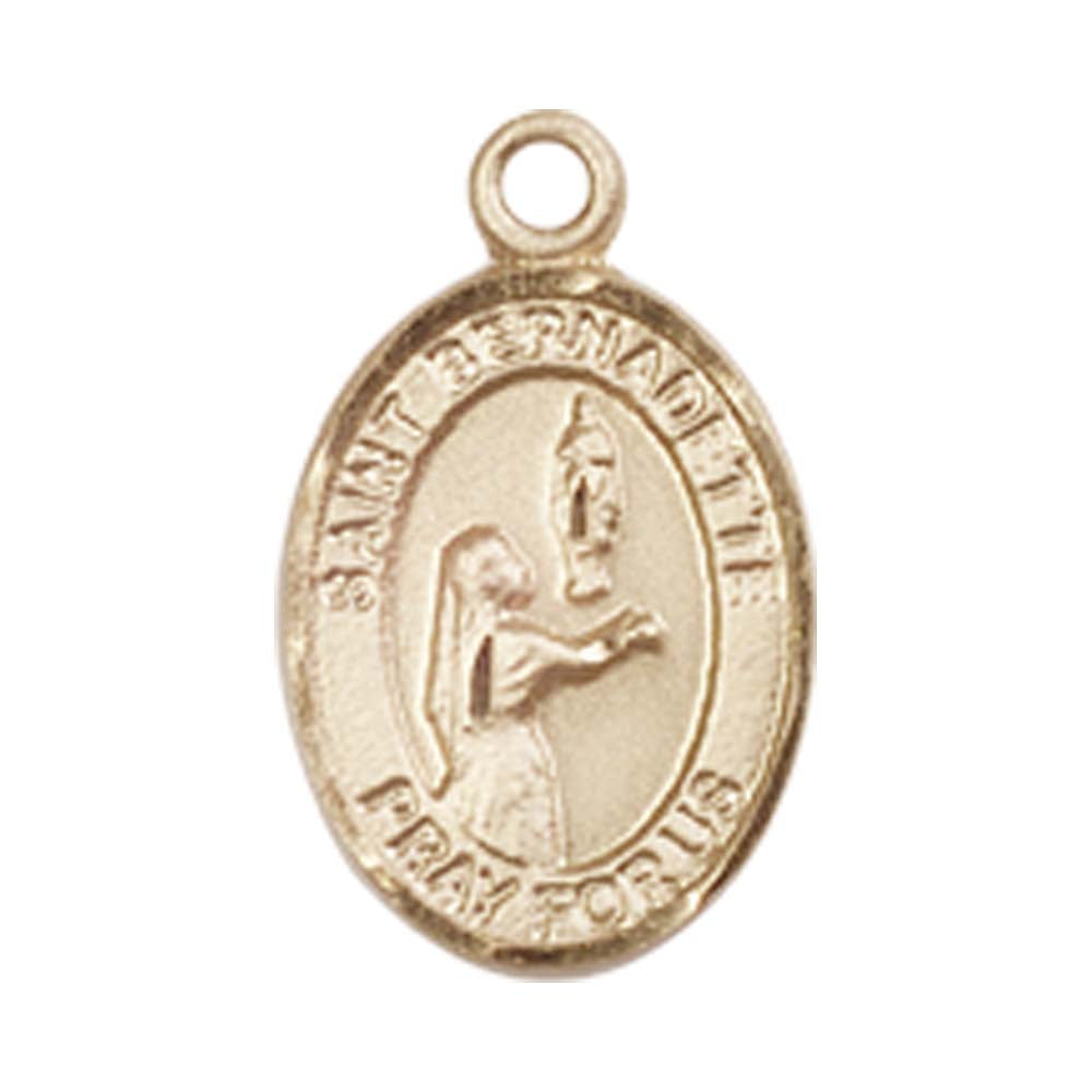 14kt Gold St. Bernadette Medal - Small – Crosses & Medals