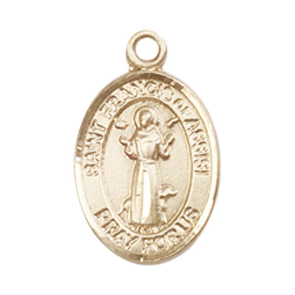 14kt Gold St. Francis of Assisi Medal - Small – Crosses & Medals