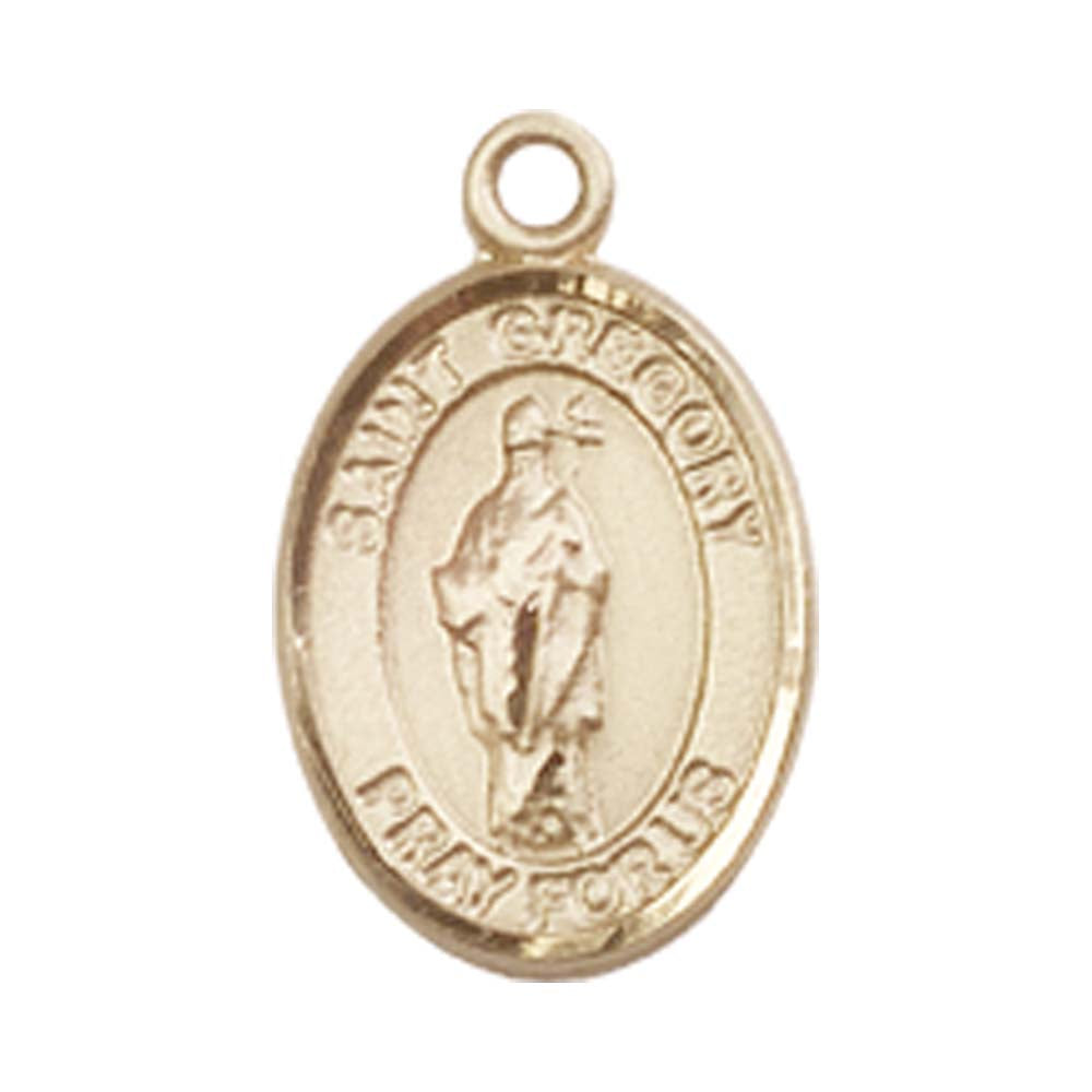 14kt Gold St. Gregory the Great Medal - Small – Crosses & Medals
