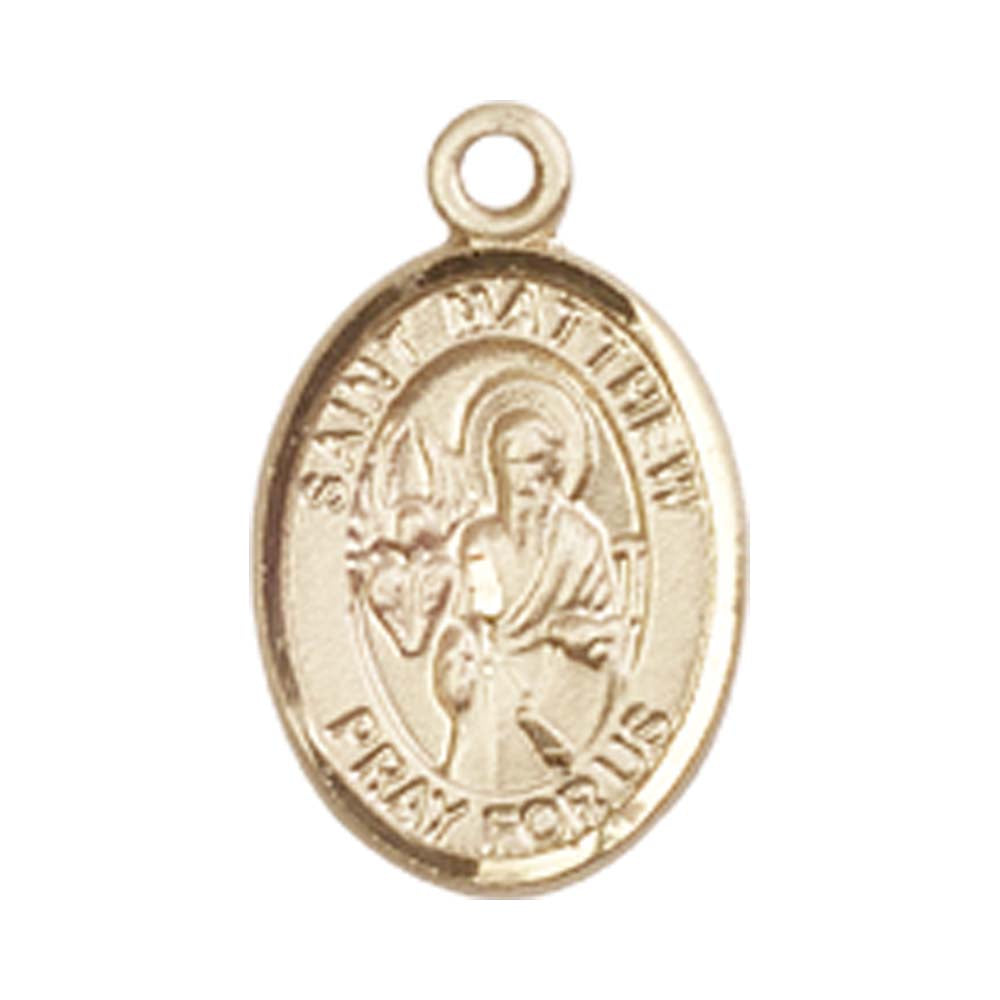 14kt Gold St. Matthew the Apostle Medal - Small – Crosses & Medals