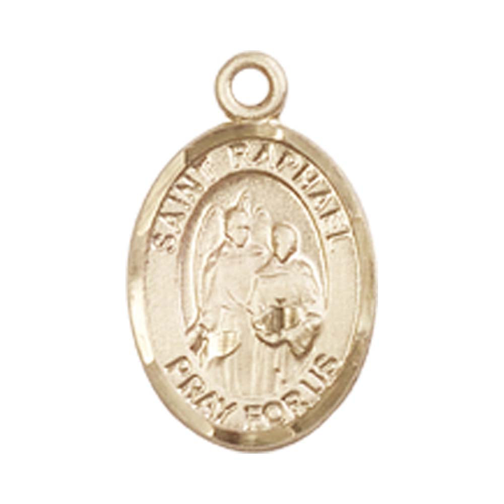 14kt Gold St. Raphael the Archangel Medal - Small