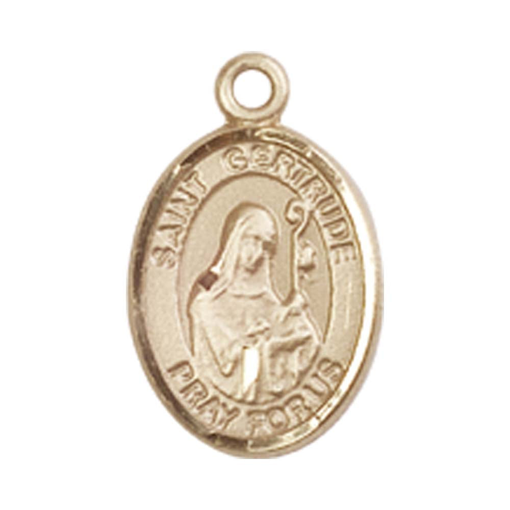 14kt Gold St. Gertrude of Nivelles Medal - Small – Crosses & Medals