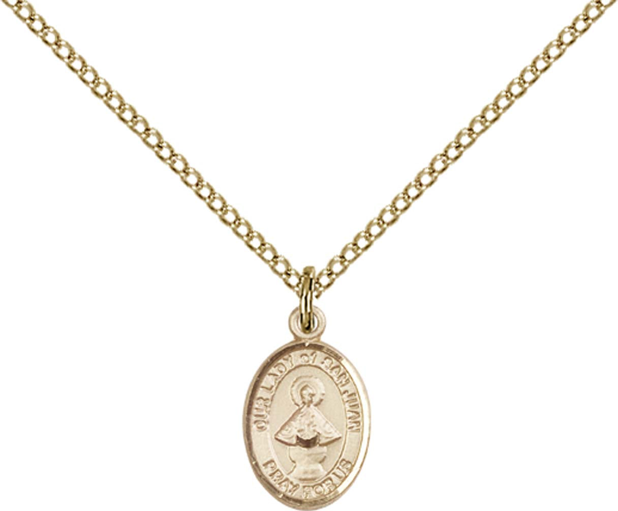 14kt Gold Filled O/L of San Juan Pendant with 18 inch Gold Filled Light Curb Chain - Small