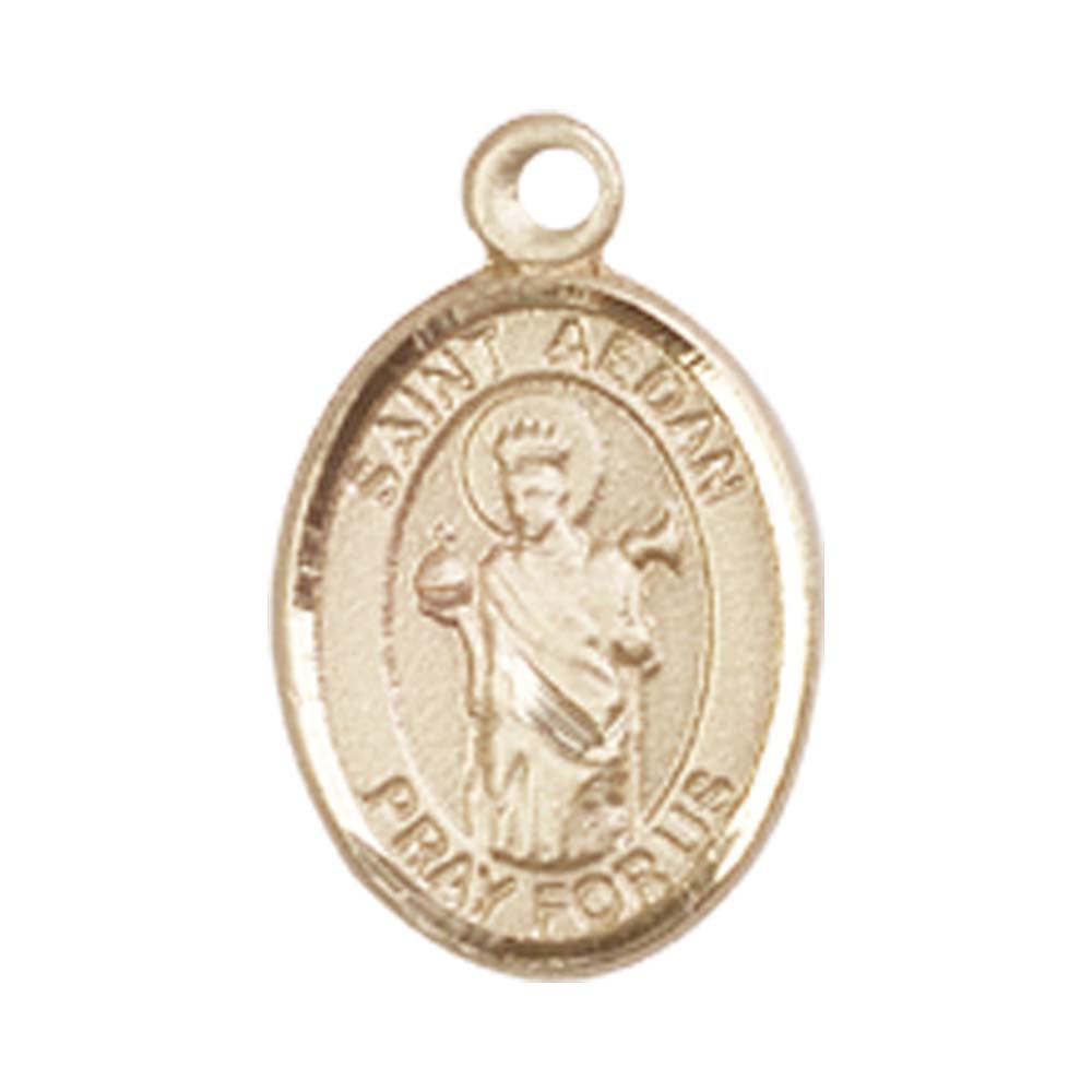 14kt Gold St. Aedan of Ferns Medal - Small – Crosses & Medals