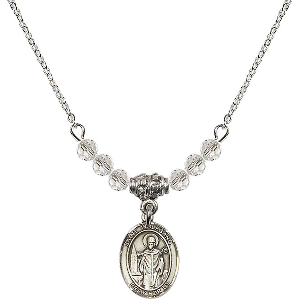 Sterling Silver Saint Wolfgang Birthstone Necklace with Crystal Beads - 9323
