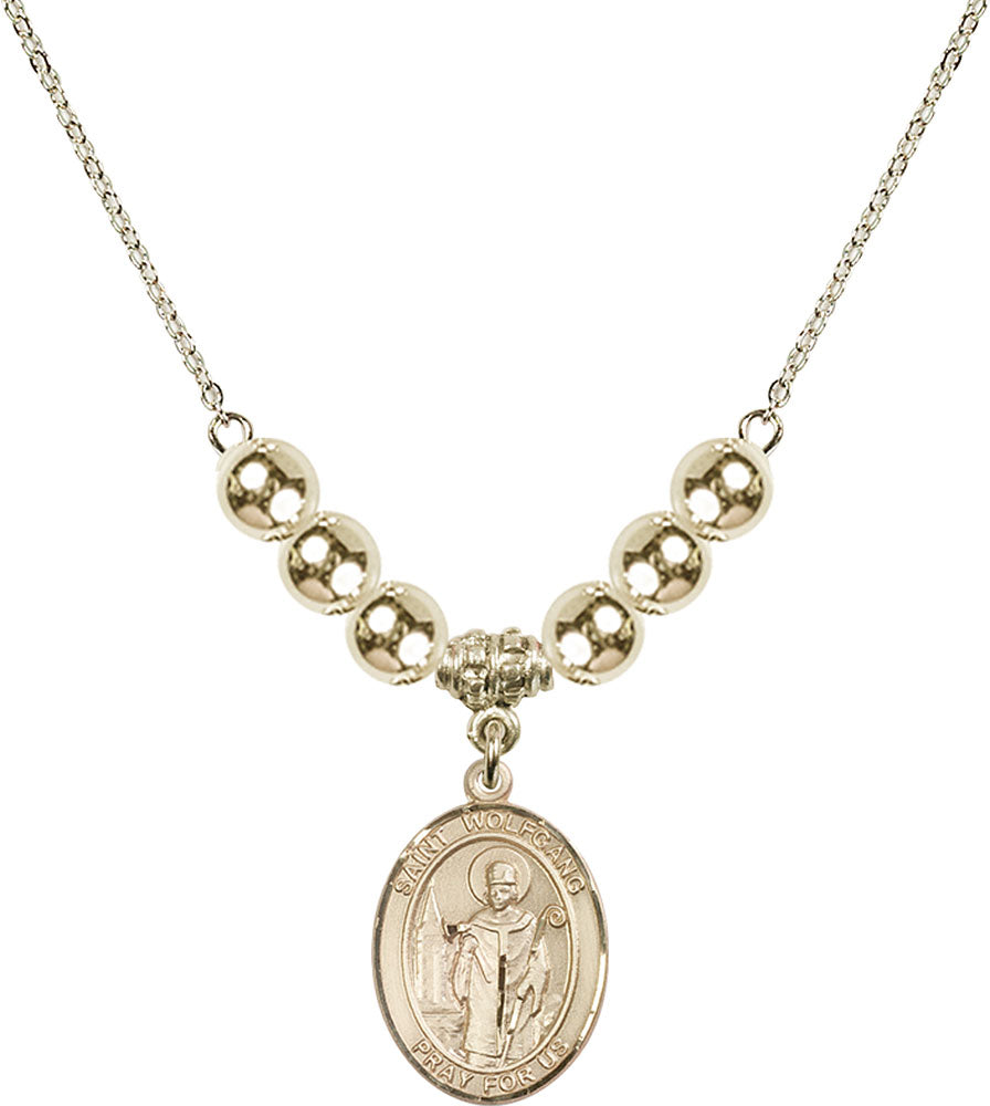 14kt Gold Filled Saint Wolfgang Birthstone Necklace with Gold Filled Beads - 8323