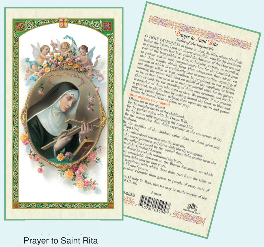 PRAYER CARD ST RITA OF CASCIA