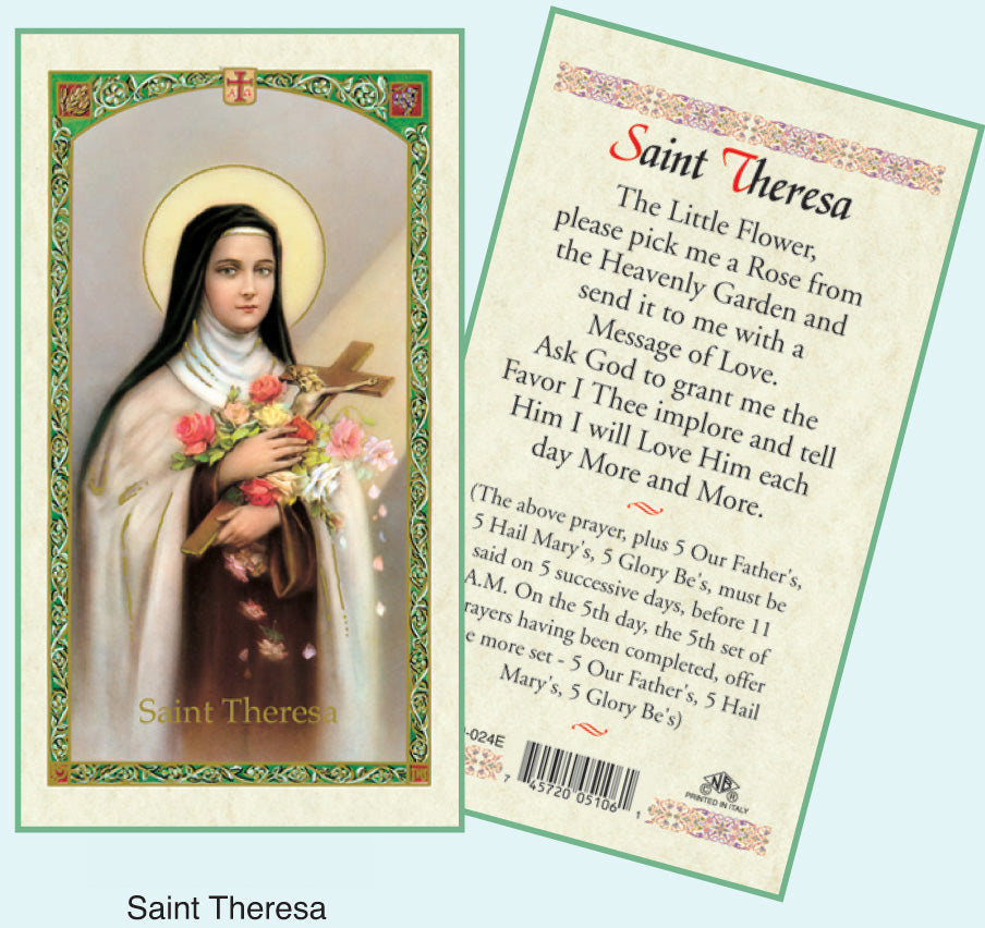 PRAYER CARD ST THERESA