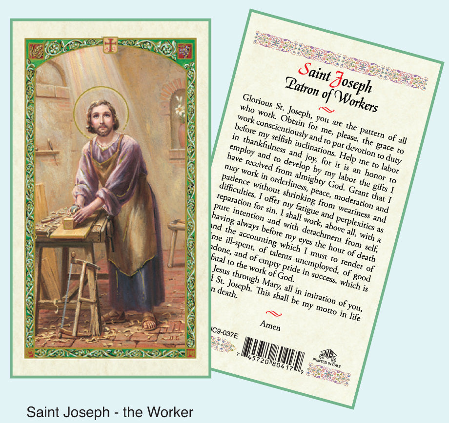 PRAYER CARD ST JOSEPH WORKER