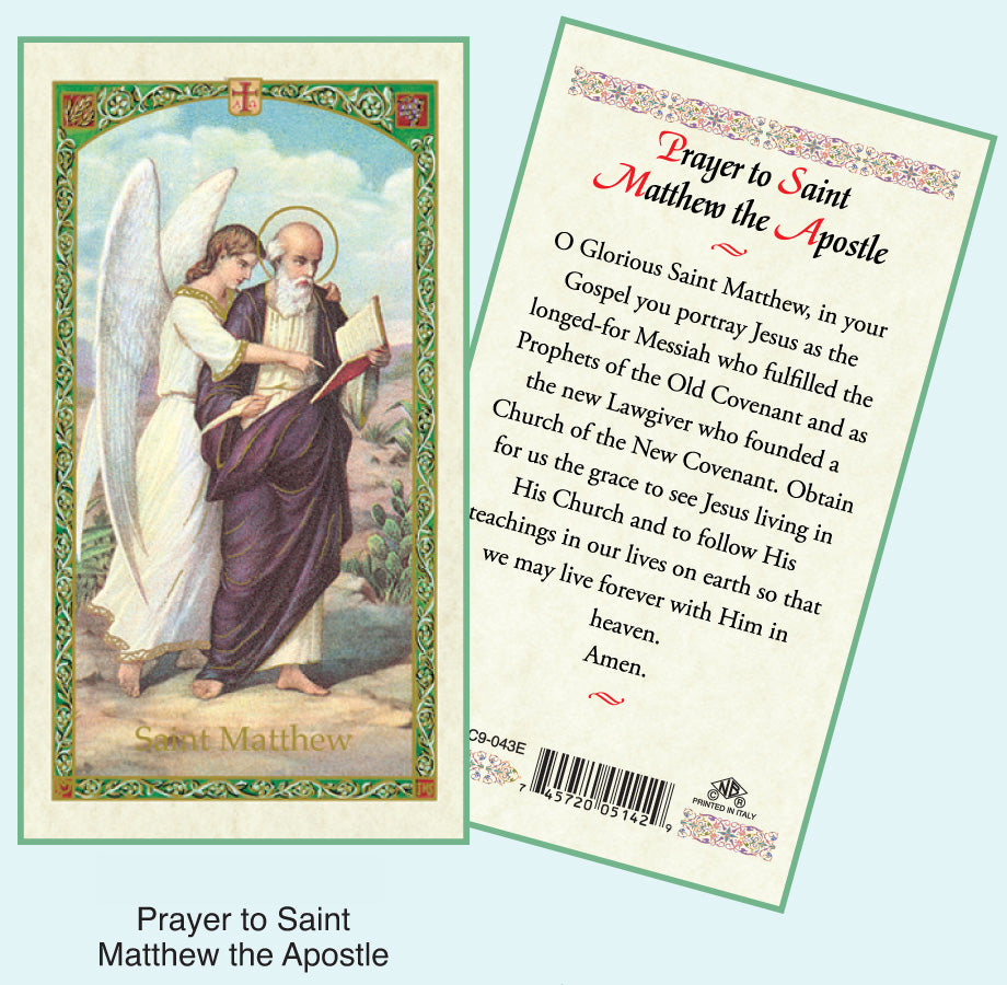 PRAYER CARD ST MATTHEW APOSTLE