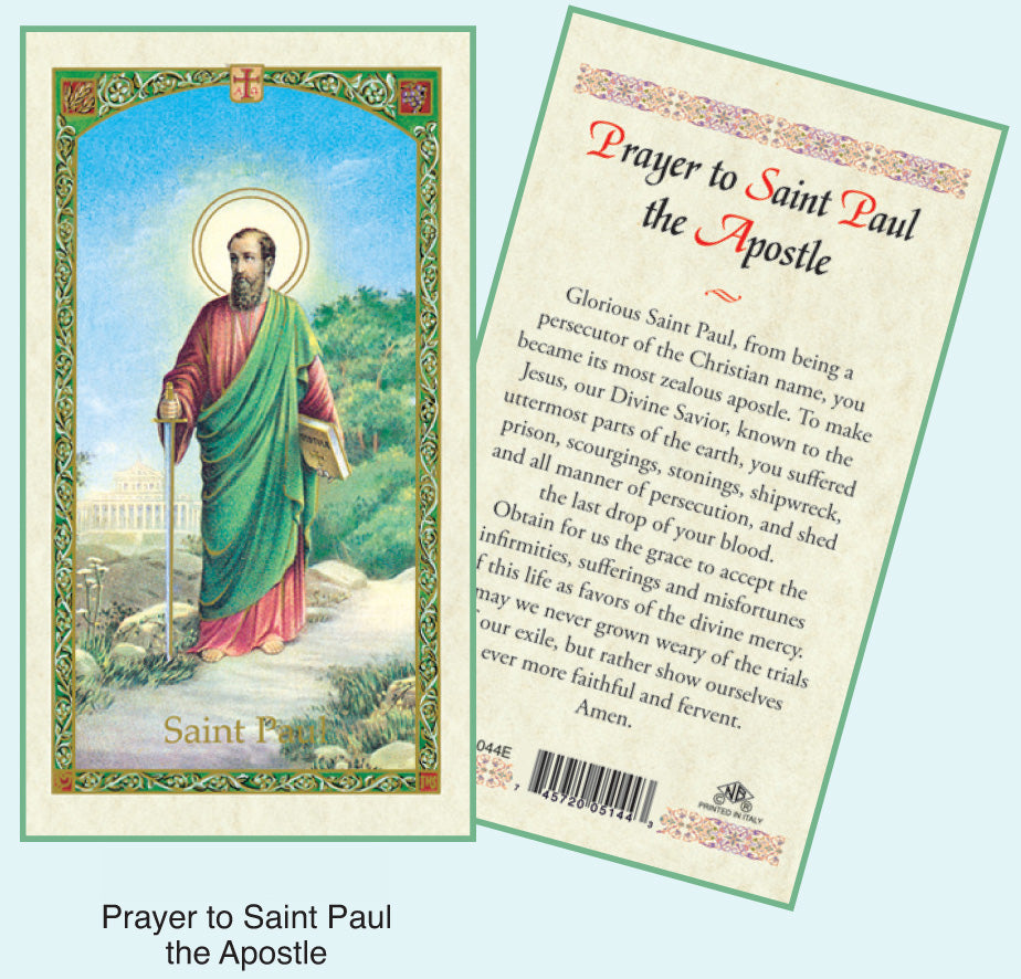 PRAYER CARD ST PAUL