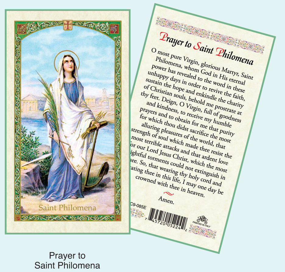 PRAYER CARD ST PHILOMENA