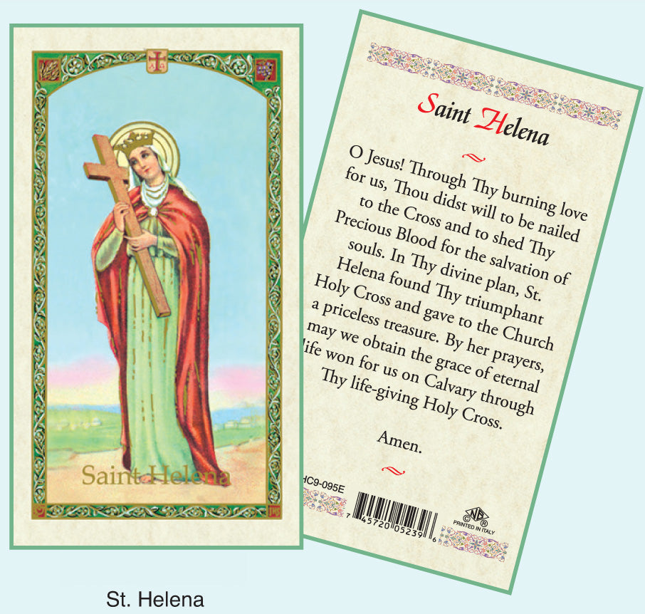 PRAYER CARD ST.HELEN Crosses & Medals
