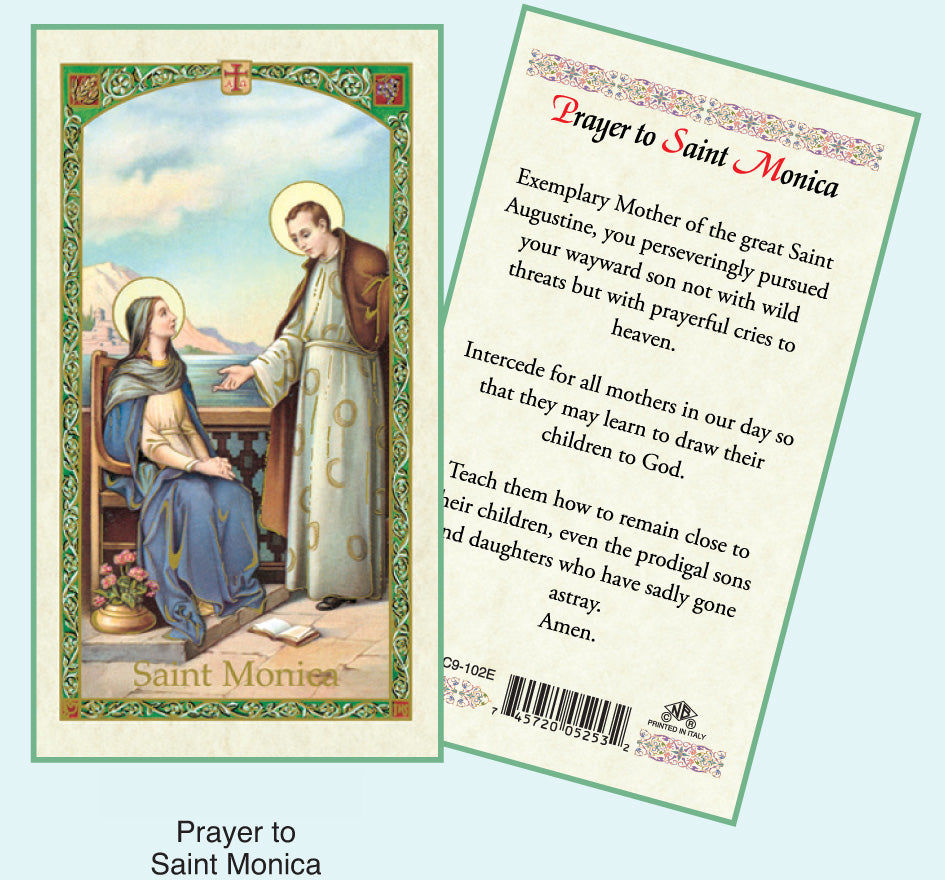 PRAYER CARD ST MONICA