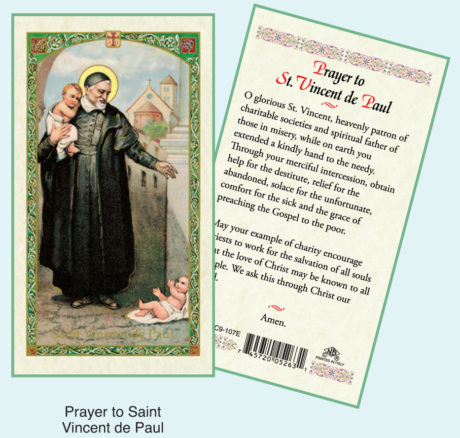 PRAYER CARD ST VINCENT DE PAUL