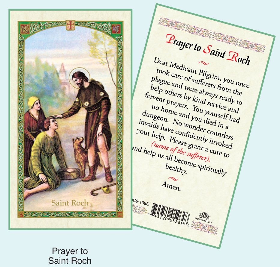 PRAYER CARD ST.ROCH – Crosses & Medals
