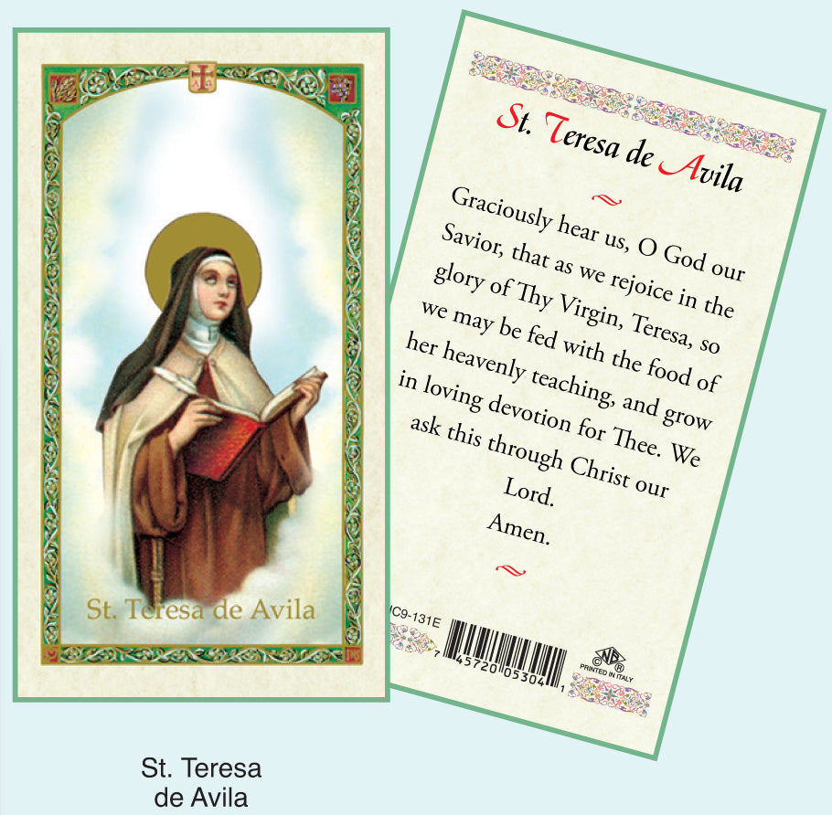 PRAYER CARD ST TERESA OF AVILA