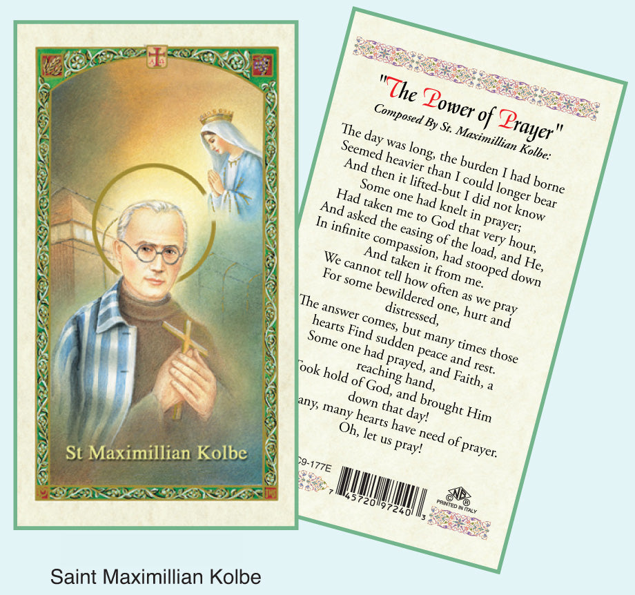 PRAYER CARD MAXIMILIAN KOLBE