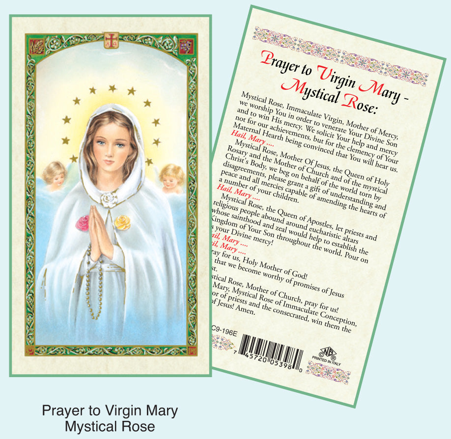 PRAYER CARD MYSTICAL ROSE – Crosses & Medals
