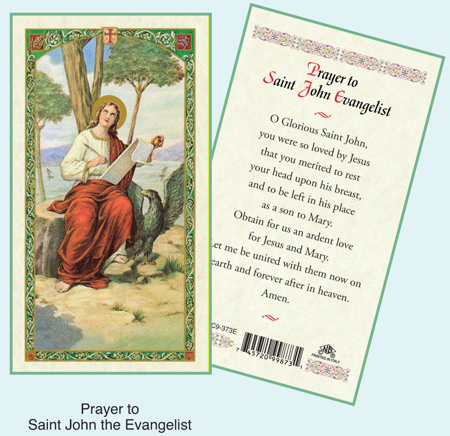 PRAYER CARD ST JOHN EVANGELIST
